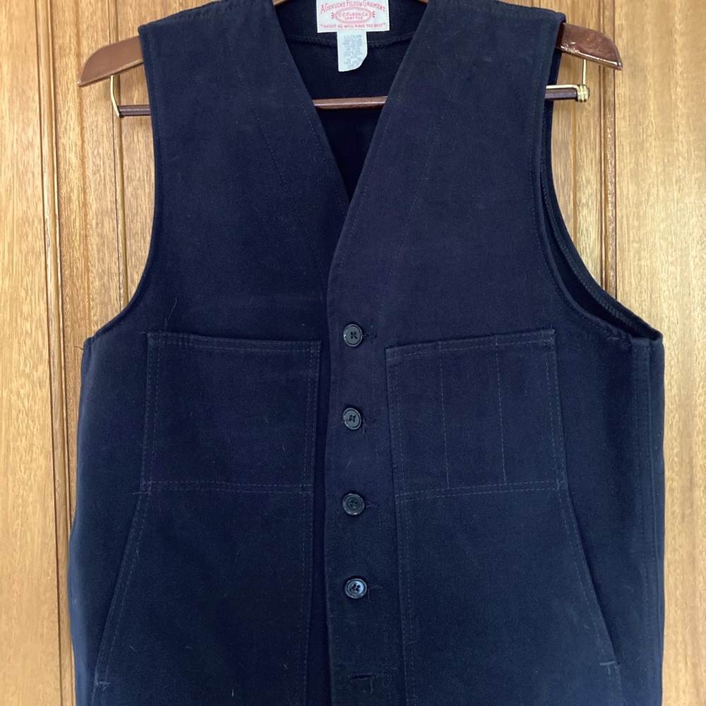 Filson Moleskin Vest Men’s Sz. 40/M Navy